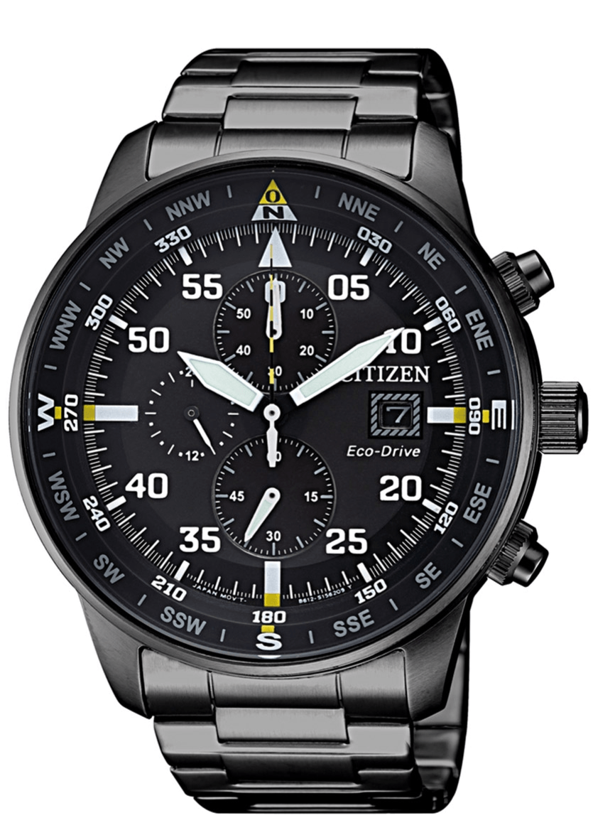 Shop Authentic Citizen Sports Eco Drive Black Dial Black Steel Strap Watch For Men - CA0695-84E - Luxxuri