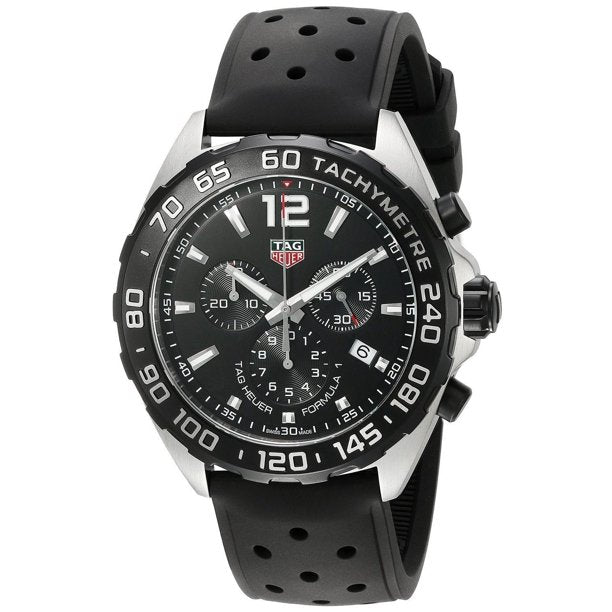 Shop Authentic Tag Heuer Formula 1 Black Dial Black Leather Strap Watch for Men - CAZ1010.FT8024 - Luxxuri