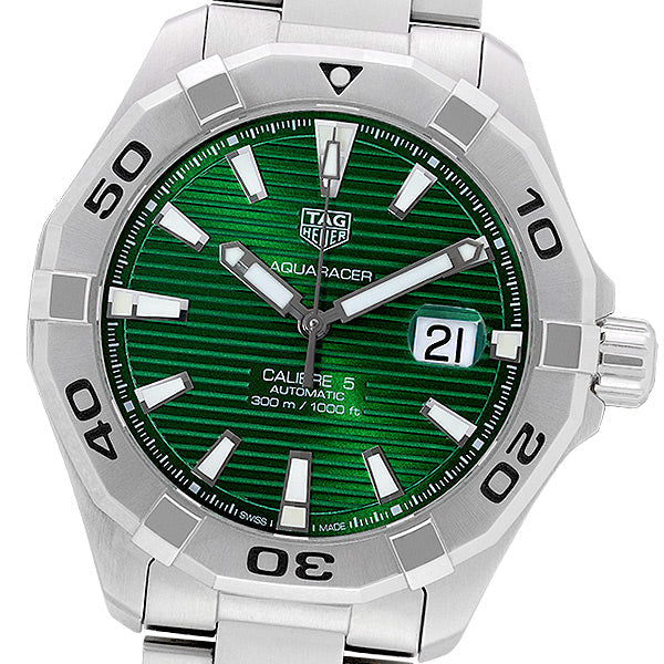 Shop Authentic Tag Heuer Aquaracer Green Dial Watch for Men - WAY2015.BA0927 - Luxxuri