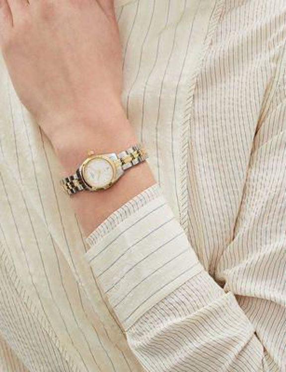 Shop Authentic Tissot T Classic PR100 Mother of Pearl Dial Two Tone Steel Strap Watch for Women - T101.010.22.111.01 - Luxxuri