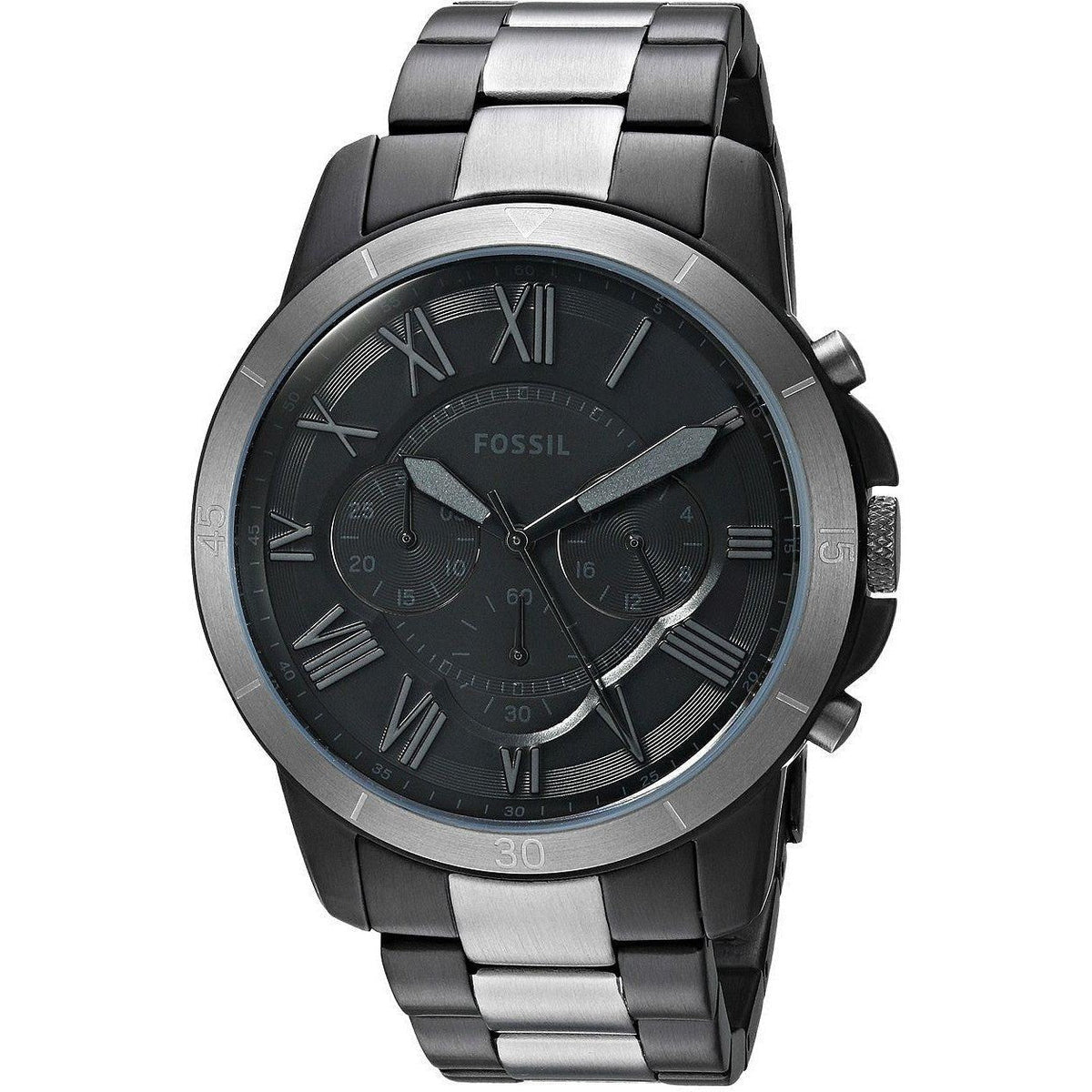 Shop Authentic Fossil Grant Chronograph Black Dial Two Tone Steel Strap Watch for Men - FS5269 - Luxxuri