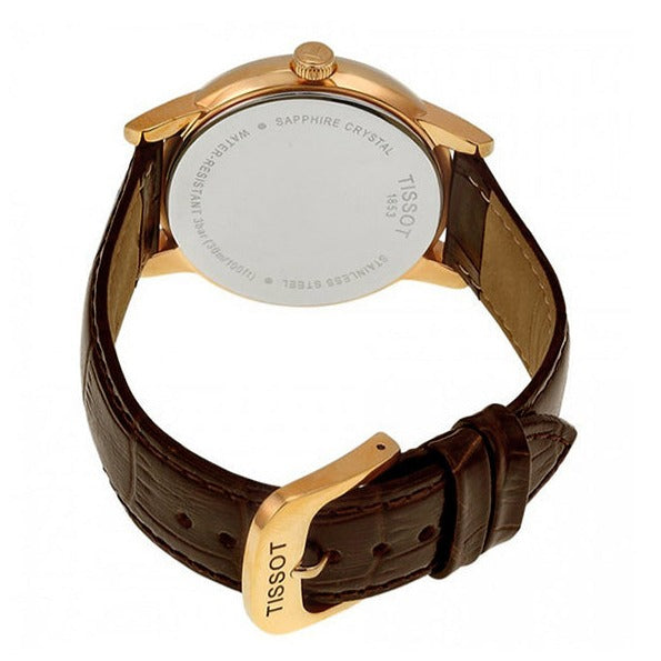 Shop Authentic Tissot T Classic Carson Quartz White Dial Brown Leather Strap Watch for Men - T085.410.36.012.00 - Luxxuri