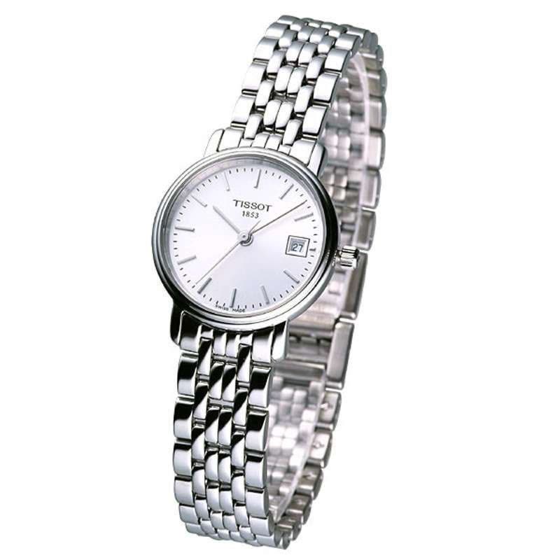 Shop Authentic Tissot T Classic Desire White Dial Silver Steel Strap Watch for Women - T52.1.281.31 - Luxxuri