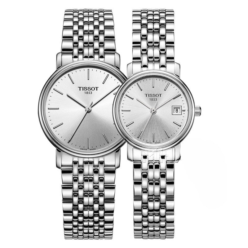 Shop Authentic Tissot T Classic Desire White Dial Silver Steel Strap Watch for Women - T52.1.281.31 - Luxxuri