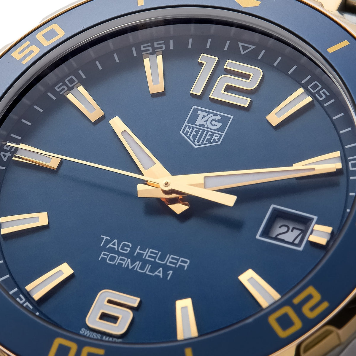 Shop Authentic Tag Heuer Formula 1 Analog Blue Dial Two Tone Steel Strap Watch for Men - WAZ1120.BB0879 - Luxxuri