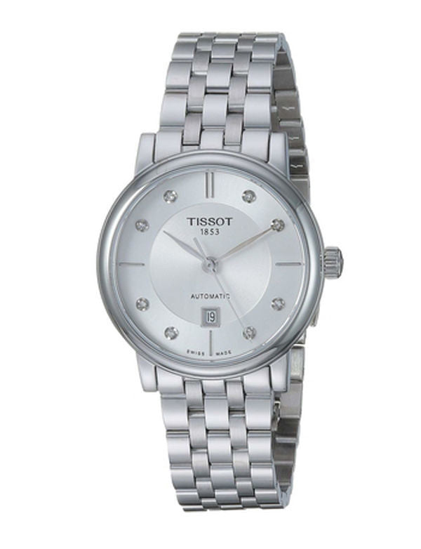 Shop Authentic Tissot T Classic Carson Premium White Diamonds Dial Silver Steel Strap Watch for Women - T1222071103600 - Luxxuri
