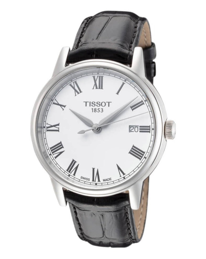 Shop Authentic Tissot T Classic Carson White Dial Black Leather Strap Watch for Men - T085.410.16.013.00 - Luxxuri