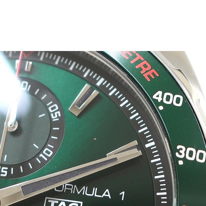 Shop Authentic Tag Heuer Formula 1 Calibre 16 Automatic Chronograph Green Dial Black Leather Strap Watch for Men - CAZ2016.FC6473 - Luxxuri