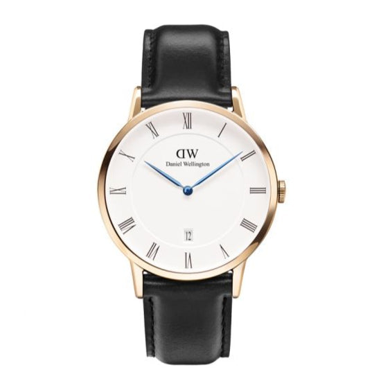 Shop Authentic Daniel Wellington Classic Sheffield White Dial Black Leather Strap Watch For Men - DW00100084 - Luxxuri