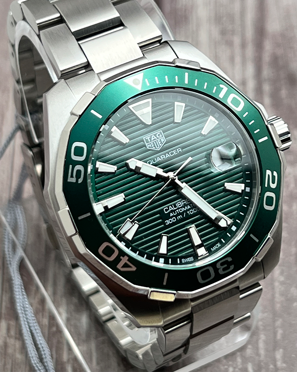 Shop Authentic Tag Heuer Aquaracer Green Dial Watch for Men - WAY201S.BA0927 - Luxxuri