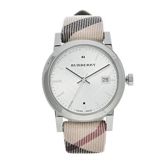 Shop Authentic Burberry The City White Dial Brown Leather Strap Watch for Women - BU9113 - Luxxuri
