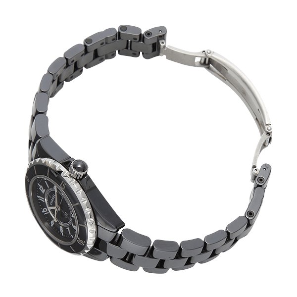Shop Authentic Chanel J12 Quartz Ceramic Black Dial Black Steel Strap Watch for Women - J12 H0682 - Luxxuri