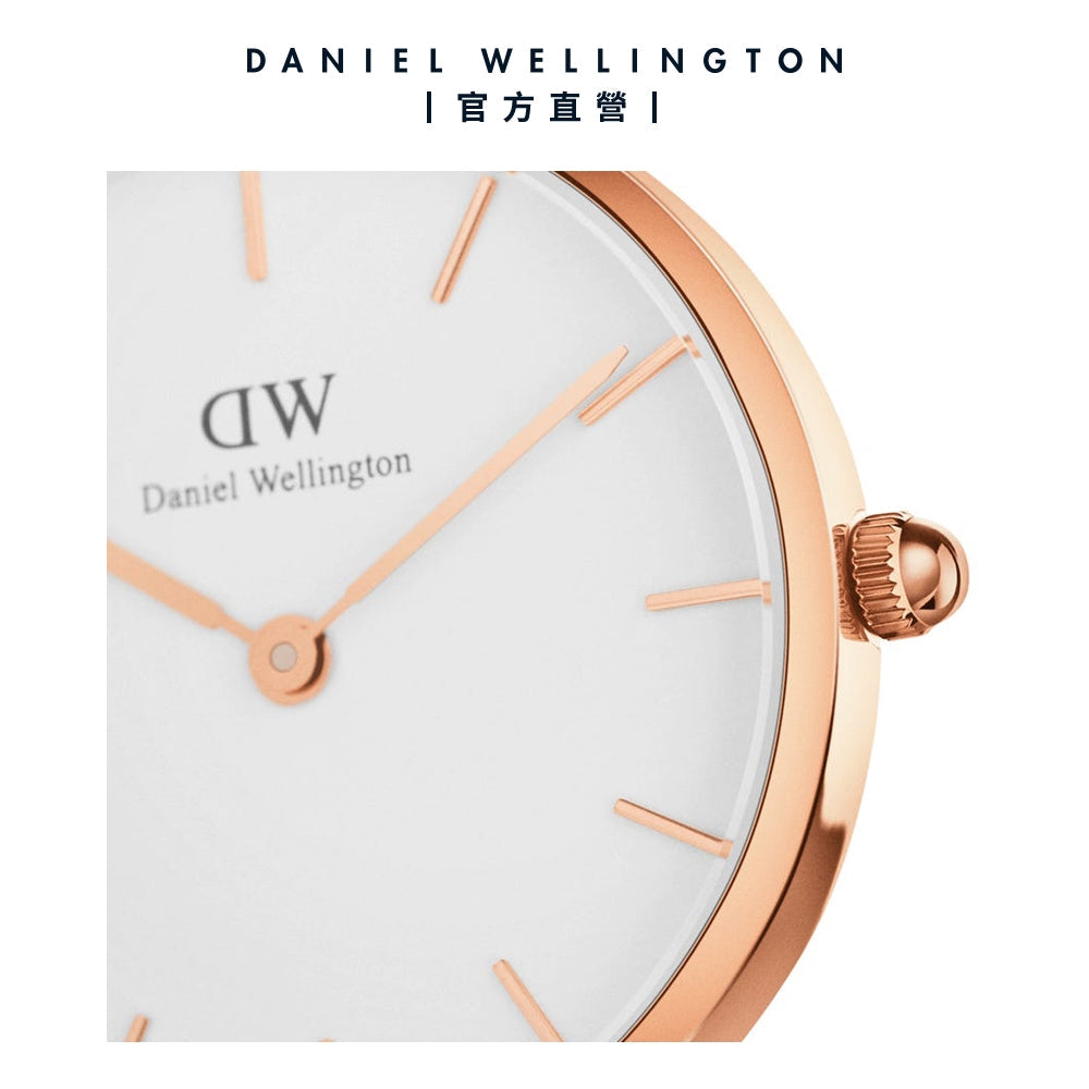 Shop Authentic Daniel Wellington Petite Pressed Melrose White Dial Gold Mesh Bracelet Watch For Women - DW00100447 - Luxxuri