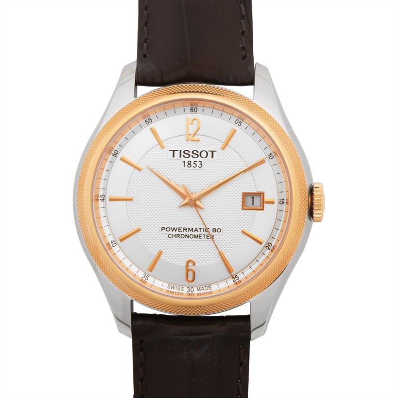 Shop Authentic Tissot T Classic Ballade Powermatic 80 Lady Silver Dial Brown Leather Strap Watch For Women - T108.408.26.037.00 - Luxxuri