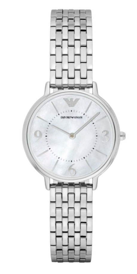 Shop Authentic Emporio Armani Kappa Mother of Pearl Dial Silver Steel Watch For Women - AR2507 - Luxxuri