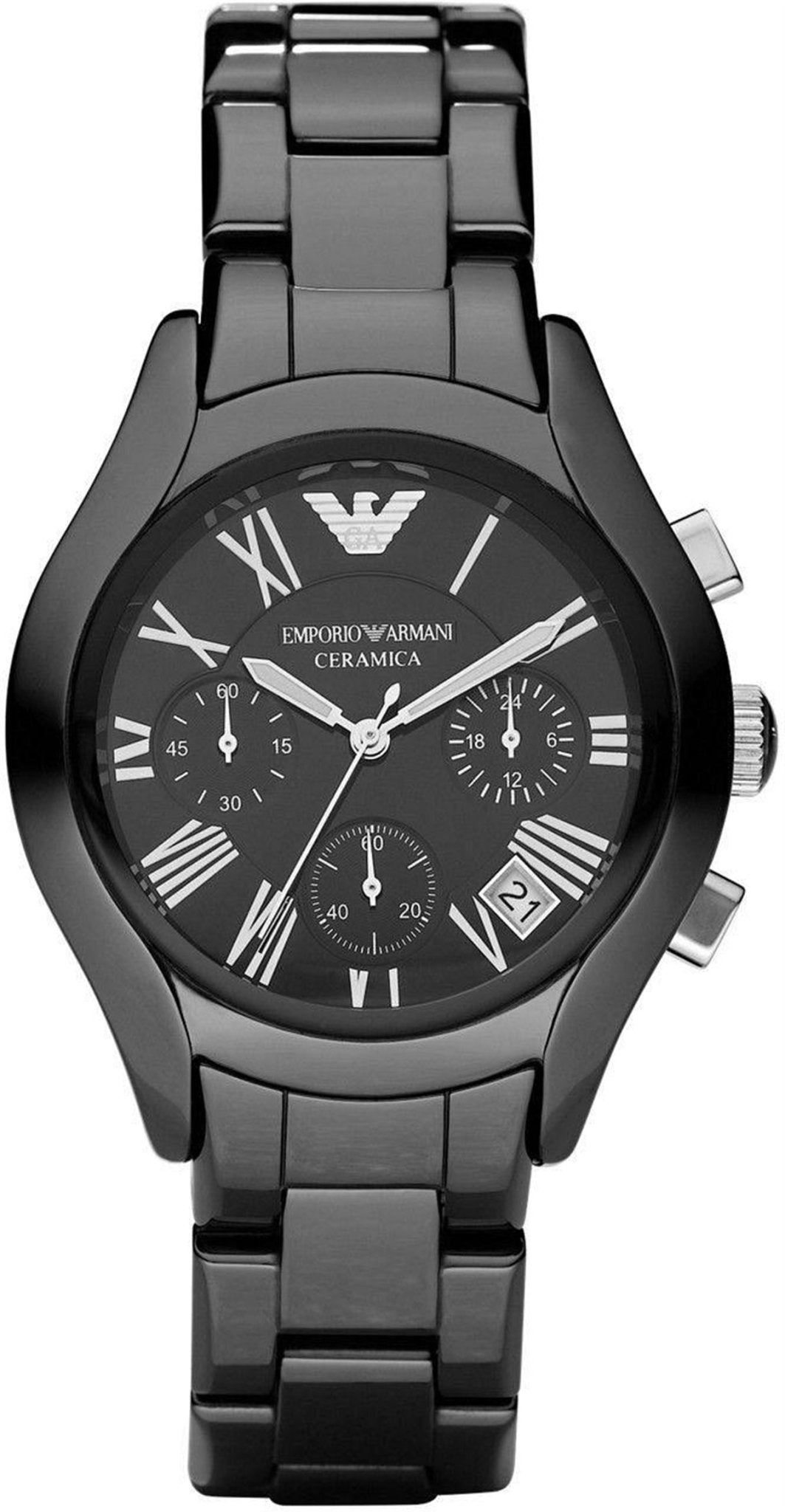 Shop Authentic Emporio Armani Black Ceramic Dial Ceramic Strap Watch For Women - AR1401 - Luxxuri