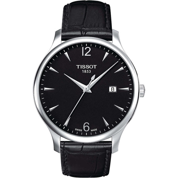 Shop Authentic Tissot T Classic Tradition Black Dial Black Leather Strap Watch For Men - T063.610.16.057.00 - Luxxuri
