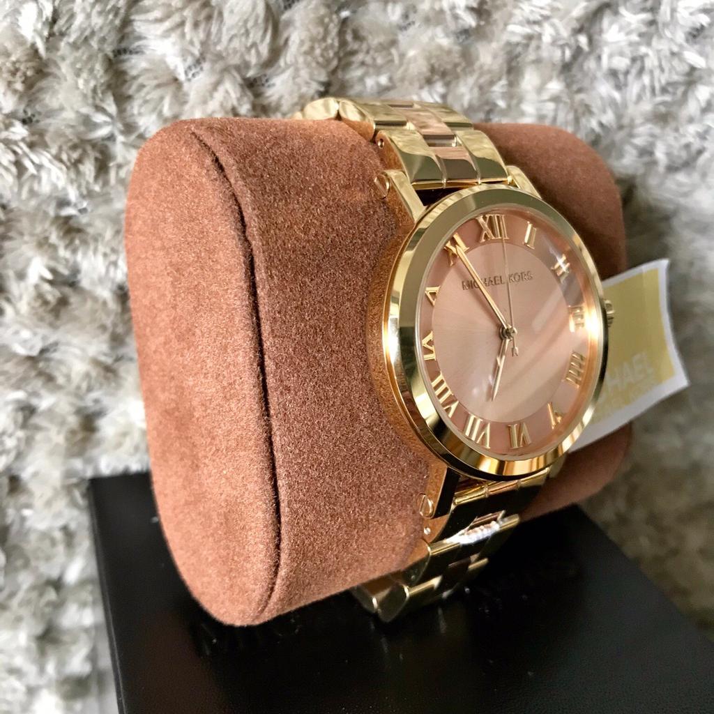Shop Authentic Michael Kors Norie Gold Dial Two Tone Steel Strap Watch for Women - MK3586 - Luxxuri