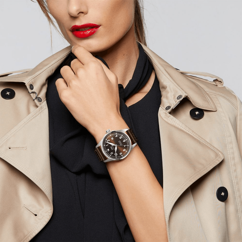 Shop Authentic IWC Pilot's Watch Mark XVII Edition "Antoine De Saint Exupery" Brown Dial Brown Leather Strap Watch for Men - IW327003 - Luxxuri