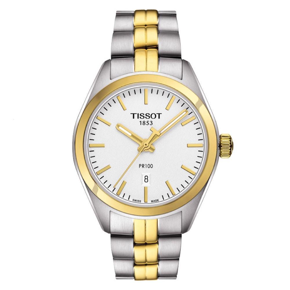 Shop Authentic Tissot T Classic PR 100 White Dial Two Tone Steel Strap Watch for Men - T101.410.22.031.00 - Luxxuri