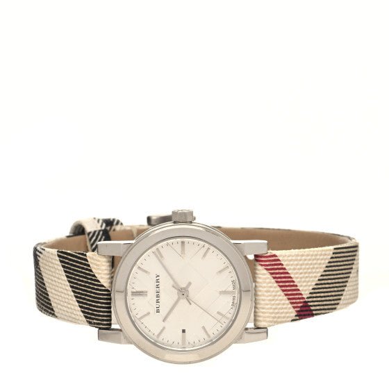 Shop Authentic Burberry The City Nova Silver Dial Brown Leather Strap Watch for Women - BU9212 - Luxxuri