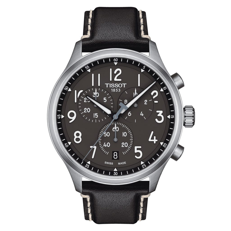 Shop Authentic Tissot Chrono XL Vintage Quartz Black Dial Black Leather Strap Watch For Men - T116.617.16.062.00 - Luxxuri