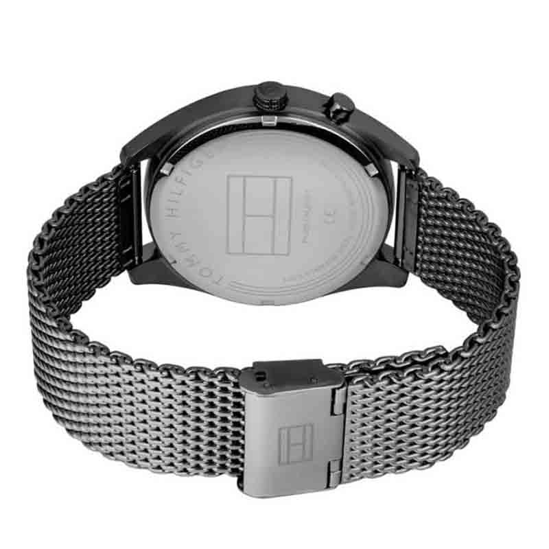 Shop Authentic Tommy Hilfiger Deacon Multifunction Black Dial Black Mesh Bracelet Watch for Men - 1791546 - Luxxuri