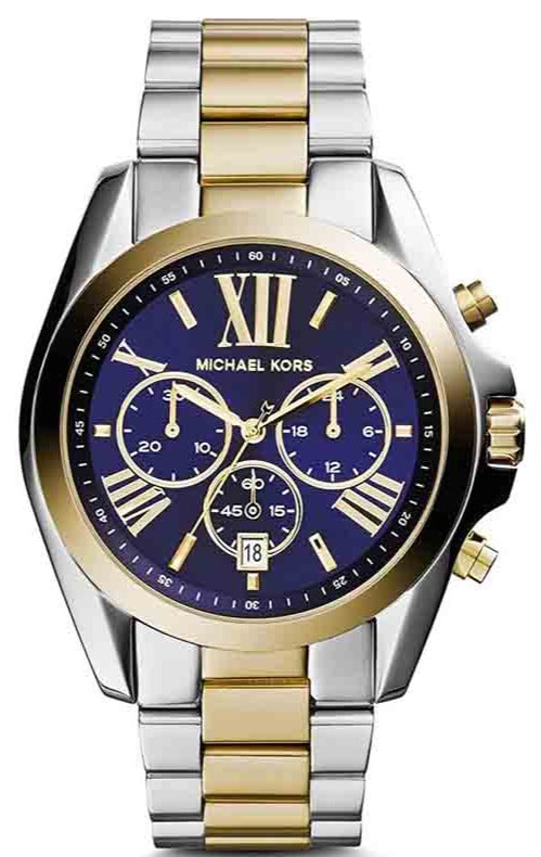 Shop Authentic Michael Kors Bradshaw Blue Dial Two Tone Steel Strap Watch for Women - MK5976 - Luxxuri