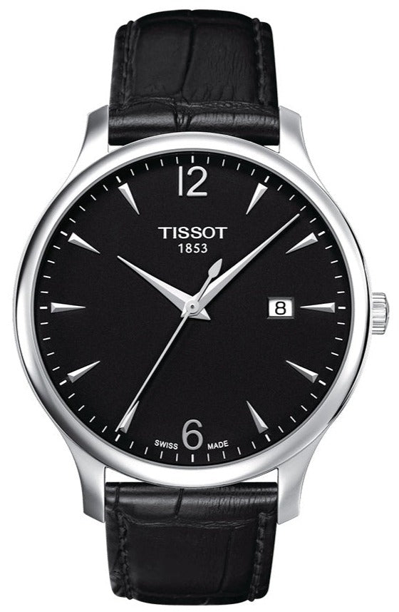 Shop Authentic Tissot T Classic Tradition Black Dial Black Leather Strap Watch For Men - T063.610.16.057.00 - Luxxuri