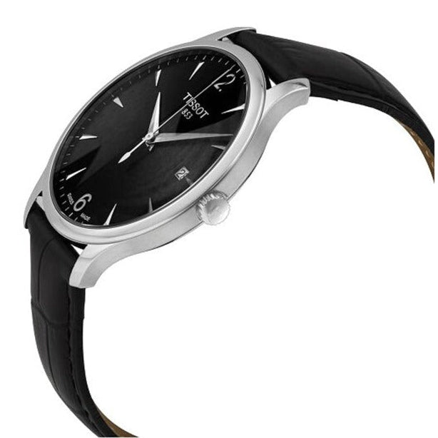Shop Authentic Tissot T Classic Tradition Black Dial Black Leather Strap Watch For Men - T063.610.16.057.00 - Luxxuri