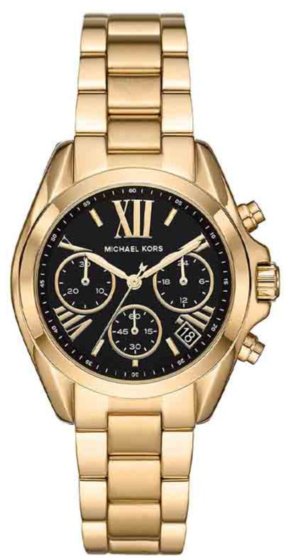 Shop Authentic Michael Kors Bradshaw Chronograph Black Dial Gold Steel Strap Watch For Women - MK6959 - Luxxuri