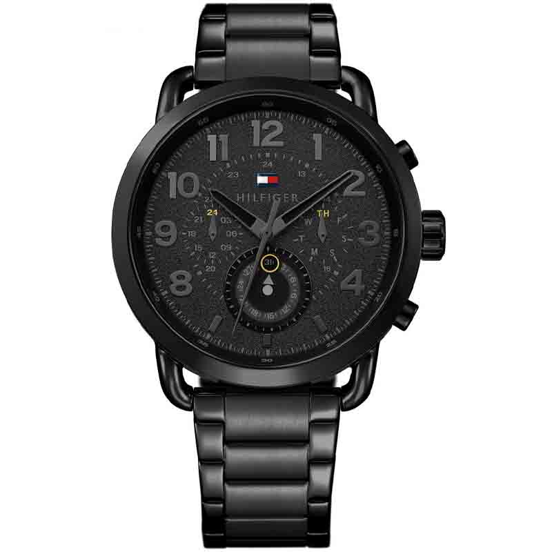 Tommy Hilfiger Briggs Black Dial Black Steel Strap Watch for Men - 1791423