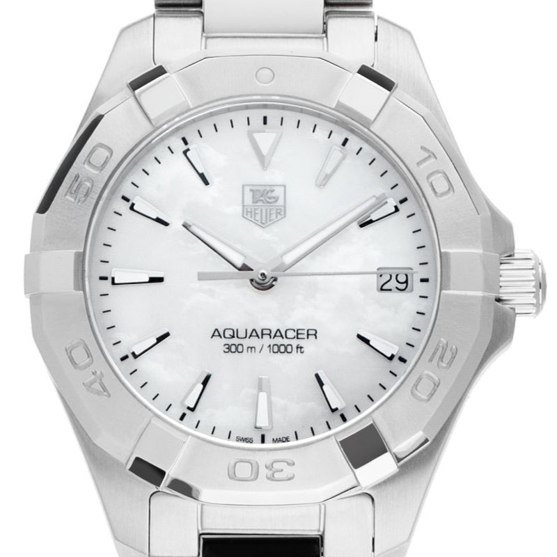 Shop Authentic Tag Heuer Aquaracer White Mother of Pearl Dial Watch for Women - WBD1311.BA0740 - Luxxuri