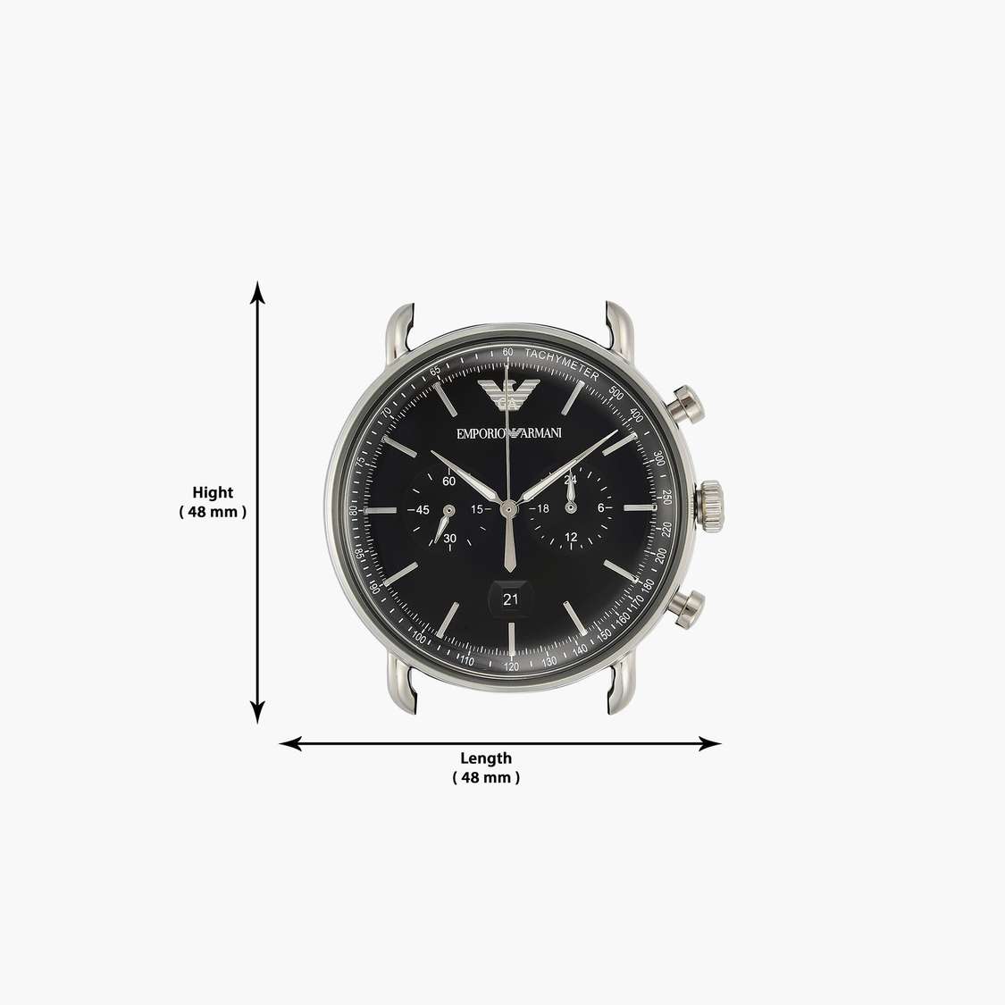 Shop Authentic Emporio Armani Aviator Chronograph Black Dial Black Leather Strap Watch For Men - AR11143 - Luxxuri