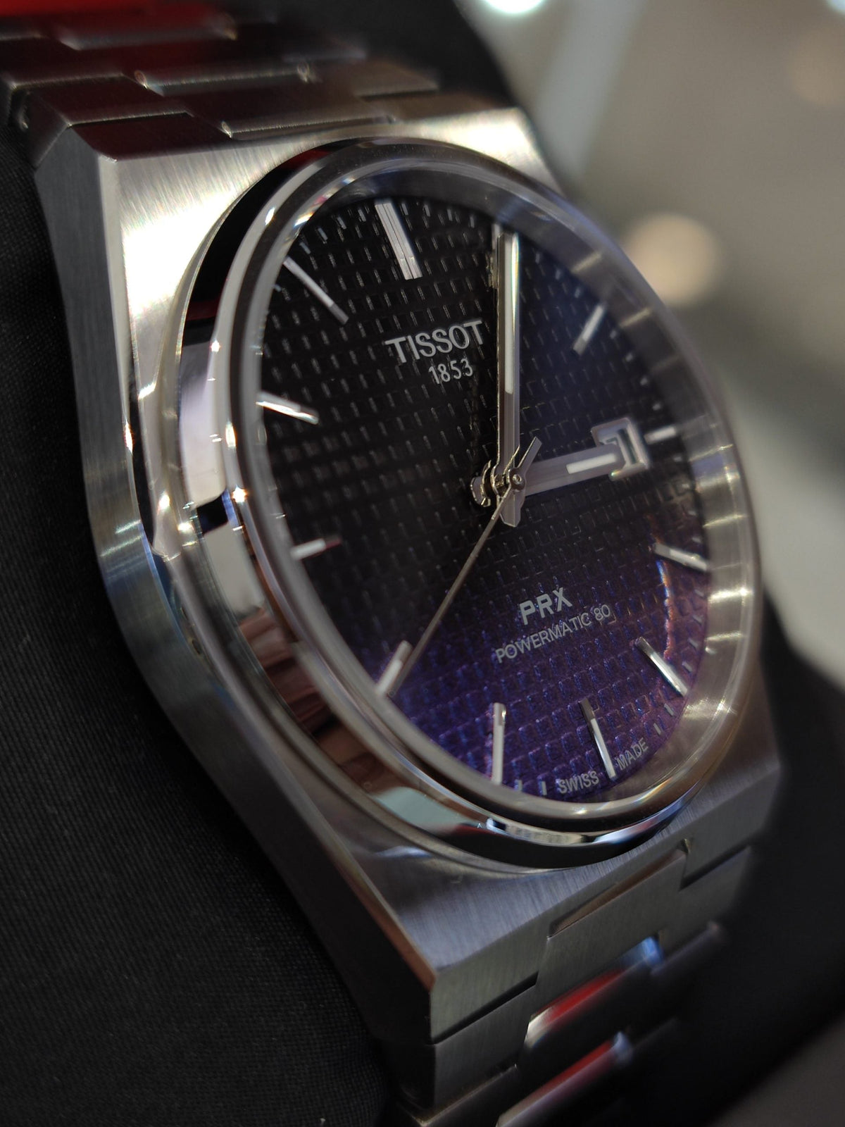 Shop Authentic Tissot Powermatic 80 Automatic Gradient Blue Dial Silver Steel Strap Watch for Men - T137.407.11.051.01 - Luxxuri