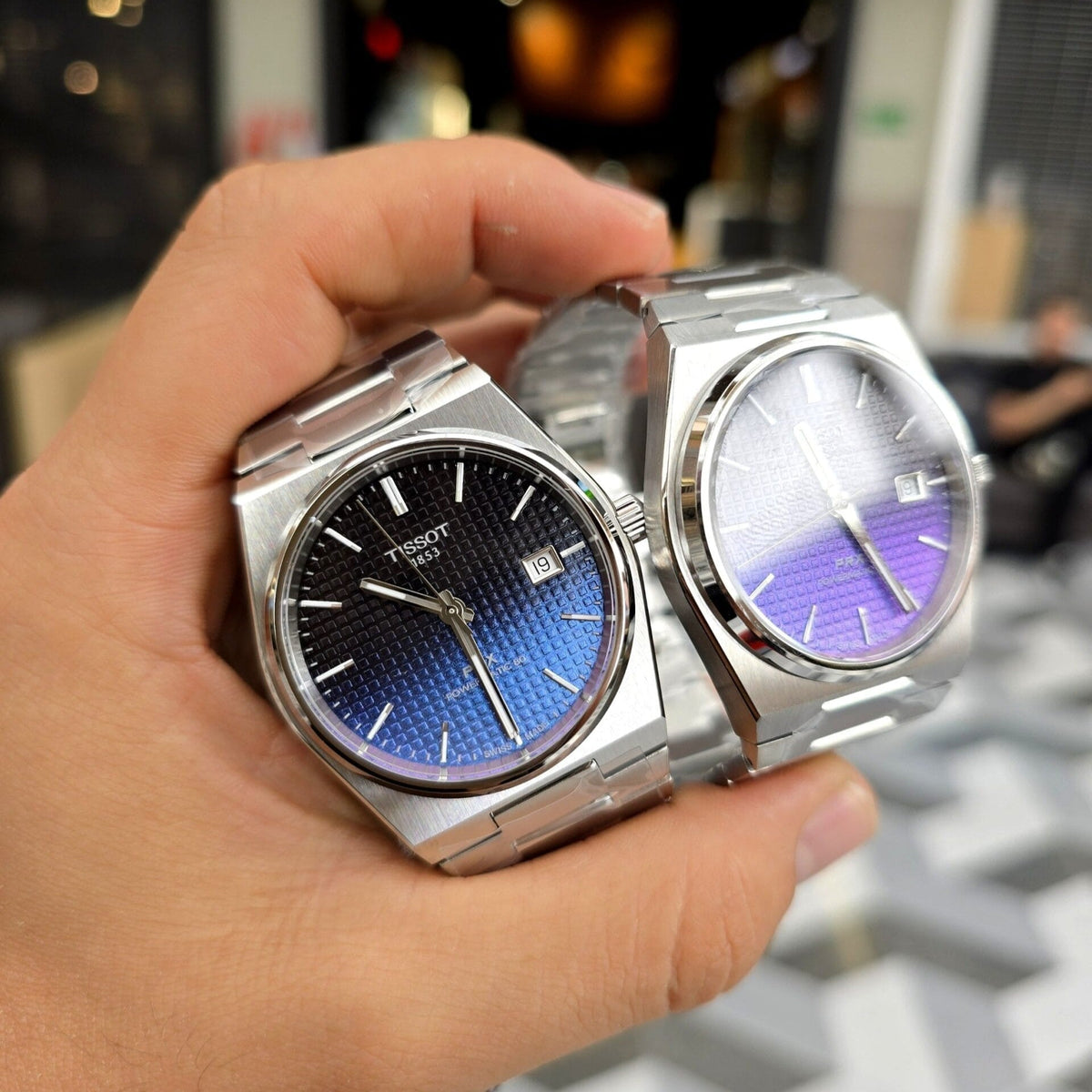 Shop Authentic Tissot Powermatic 80 Automatic Gradient Blue Dial Silver Steel Strap Watch for Men - T137.407.11.051.01 - Luxxuri