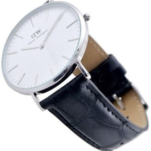Shop Authentic Daniel Wellington Classic Reading White Dial Black Leather Strap Watch For Women - DW00100058 - Luxxuri