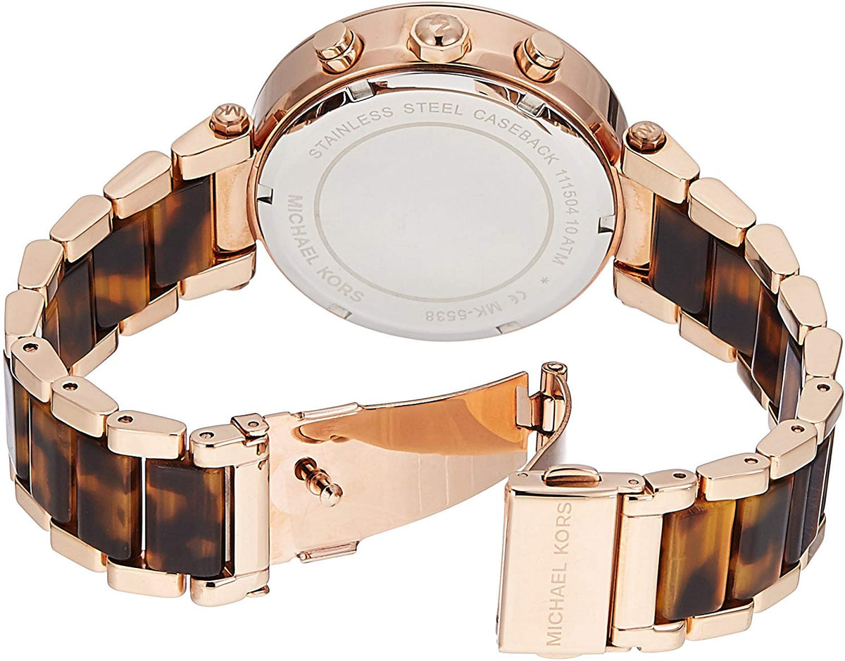 Shop Authentic Michael Kors Parker Rose Gold Dial Two Tone Steel Strap Watch for Women - MK5538 - Luxxuri
