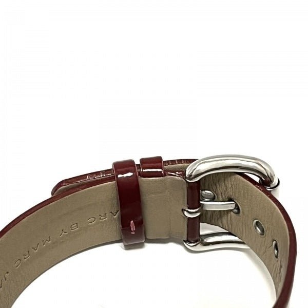 Shop Authentic Marc Jacobs Amy Red Dial Burgundy Leather Strap Watch for Women - MBM1162 - Luxxuri