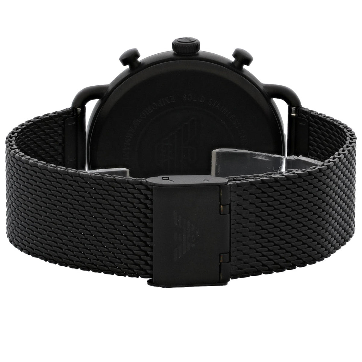 Shop Authentic Emporio Armani Aviator Chronograph Blue Dial Black Mesh Bracelet Watch For Men - AR11201 - Luxxuri