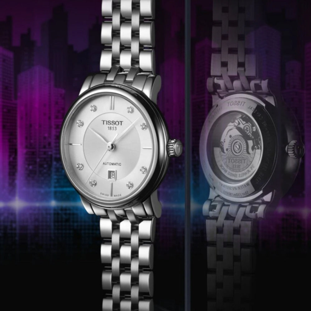 Shop Authentic Tissot T Classic Carson Premium White Diamonds Dial Silver Steel Strap Watch for Women - T1222071103600 - Luxxuri