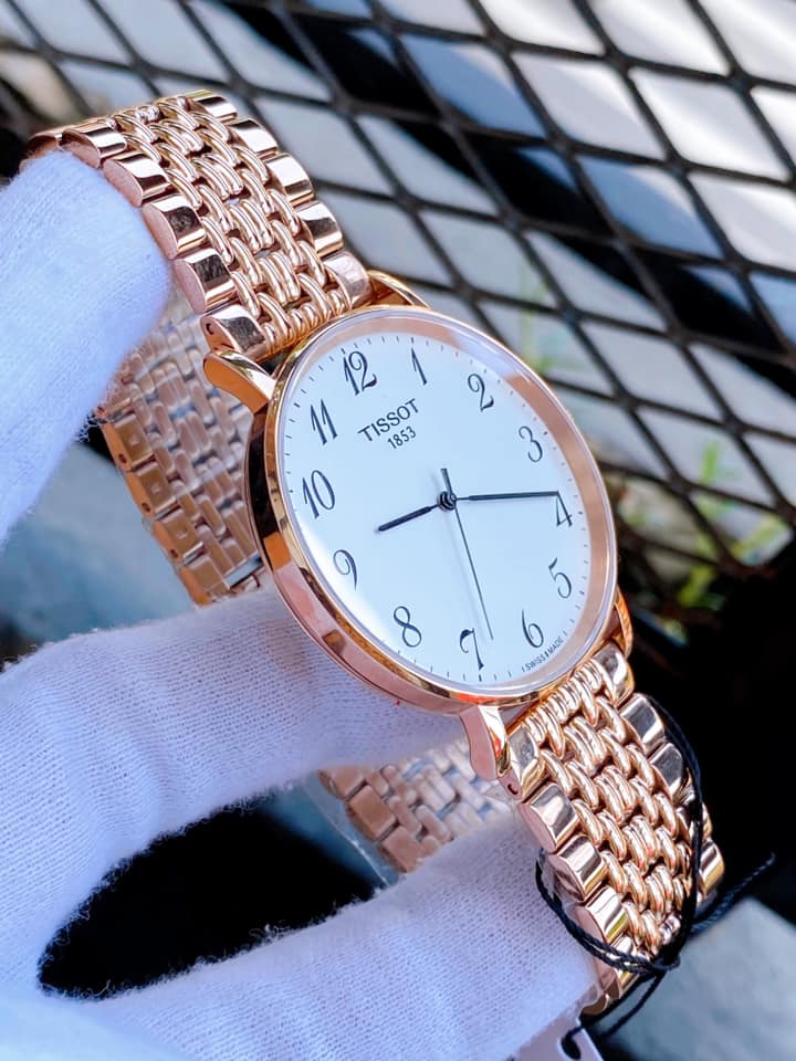 Shop Authentic Tissot T Classic Everytime White Dial Rose Gold Mesh Bracelet Watch for Men - T109.610.33.032.00 - Luxxuri