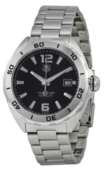 Shop Authentic Tag Heuer Formula 1 Automatic Black Dial Silver Steel Strap Watch for Men - WAZ2113.BA0875 - Luxxuri