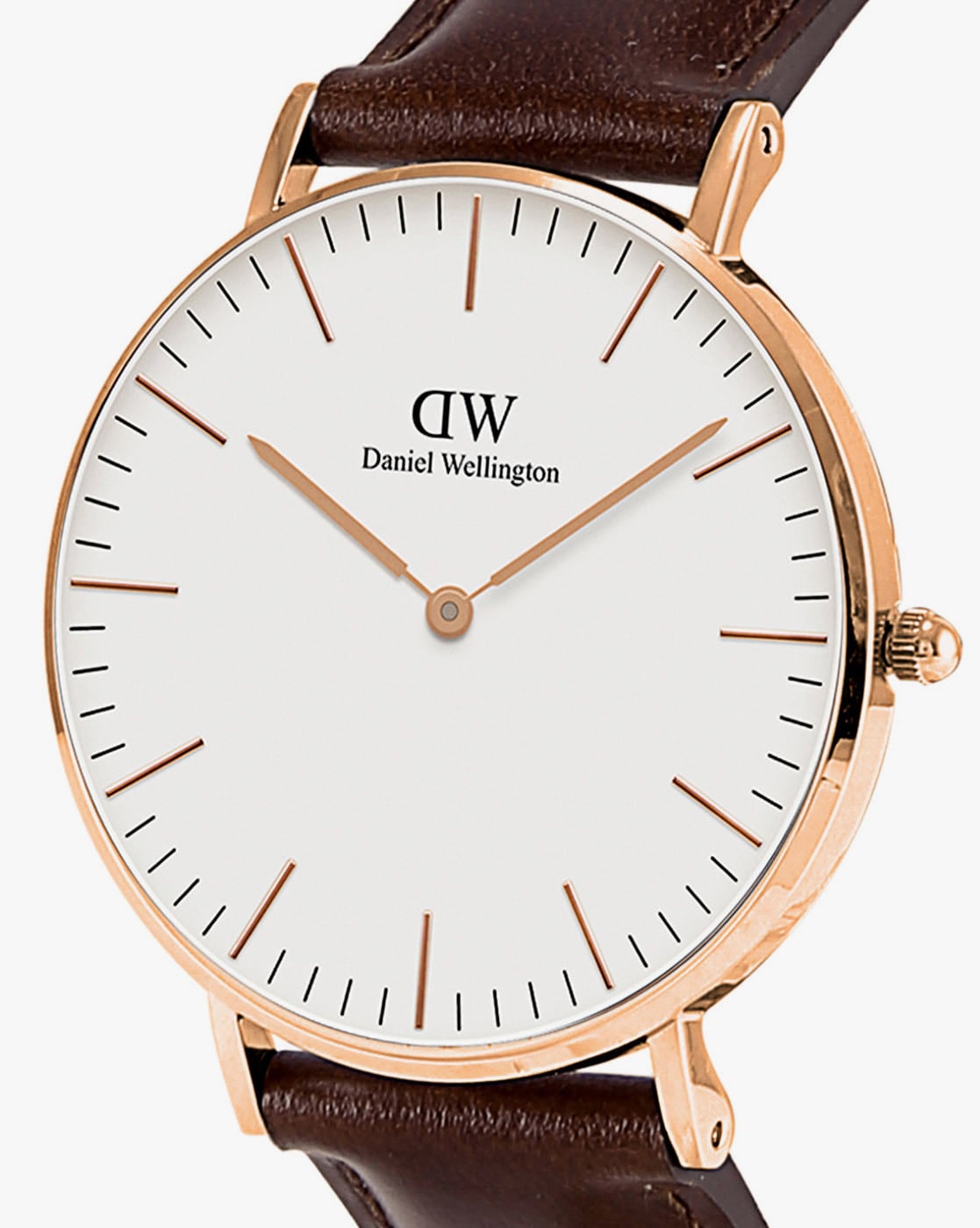 Shop Authentic Daniel Wellington Classic Bristol White Dial Brown Leather Strap Watch For Men - DW00100009 - Luxxuri