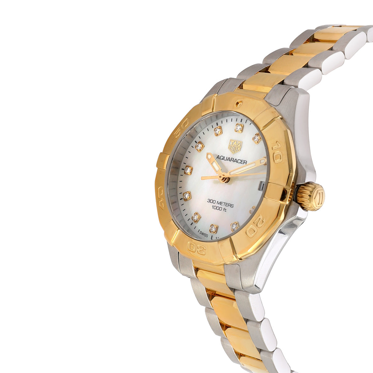 Shop Authentic Tag Heuer Aquaracer White Mother of Pearl Dial Watch for Women - WBD1322.BB0320 - Luxxuri
