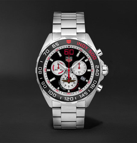 Shop Authentic Tag Heuer Formula 1 Indy 500 Special Edition Black Dial Silver Steel Strap Watch for Men - CAZ101V.BA0842 - Luxxuri