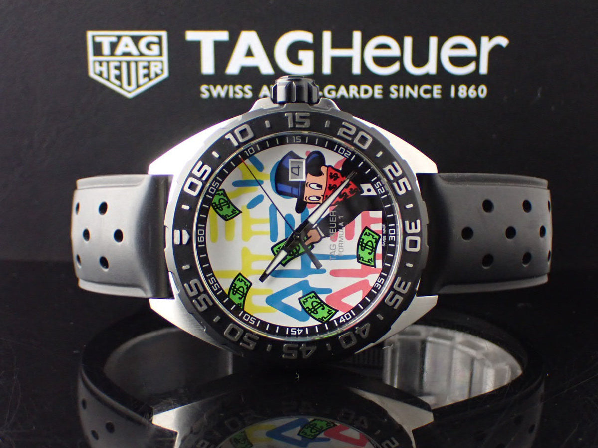 Shop Authentic Tag Heuer Formula 1 Alec Monopoly Special Edition Black Rubber Strap Watch for Men - WAZ1119.FT8023 - Luxxuri