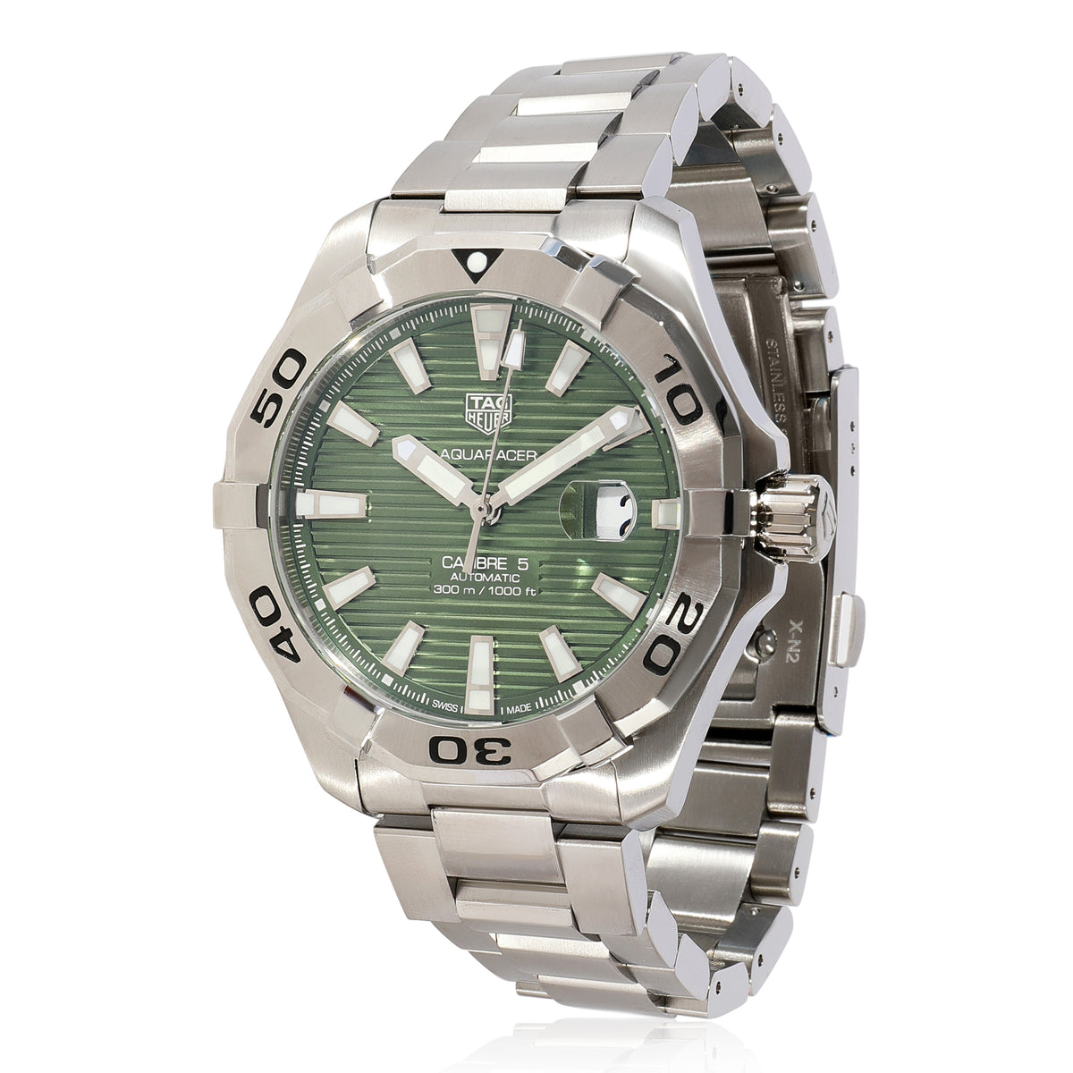 Shop Authentic Tag Heuer Aquaracer Green Dial Watch for Men - WAY2015.BA0927 - Luxxuri