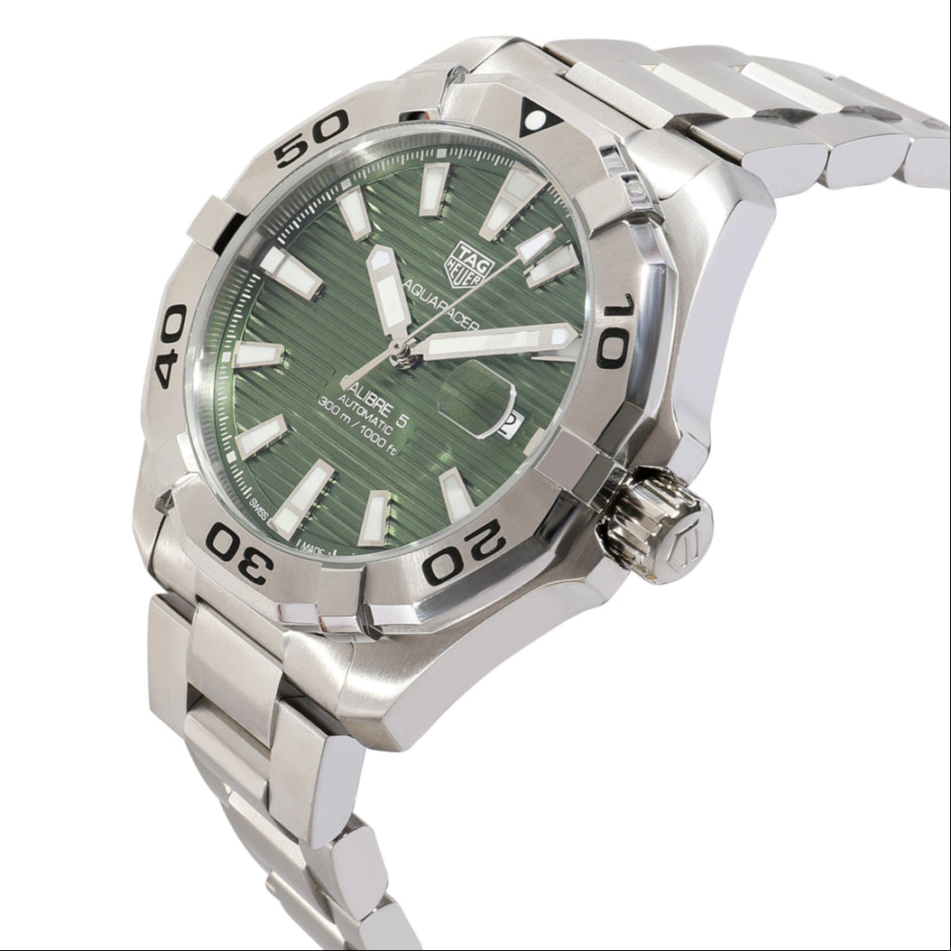 Shop Authentic Tag Heuer Aquaracer Green Dial Watch for Men - WAY2015.BA0927 - Luxxuri