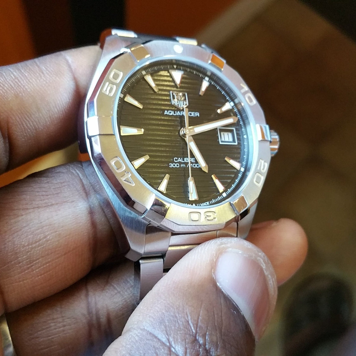 Shop Authentic Tag Heuer Aquaracer Black Dial Watch for Men - WAY2110.BA0928 - Luxxuri